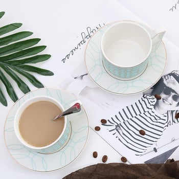 Set Nordic minimalist de cești și farfurioare din ceramică pentru cafea, acasă și la birou