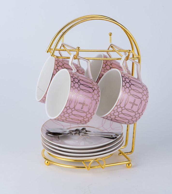 Set Nordic minimalist de cești și farfurioare din ceramică pentru cafea, acasă și la birou