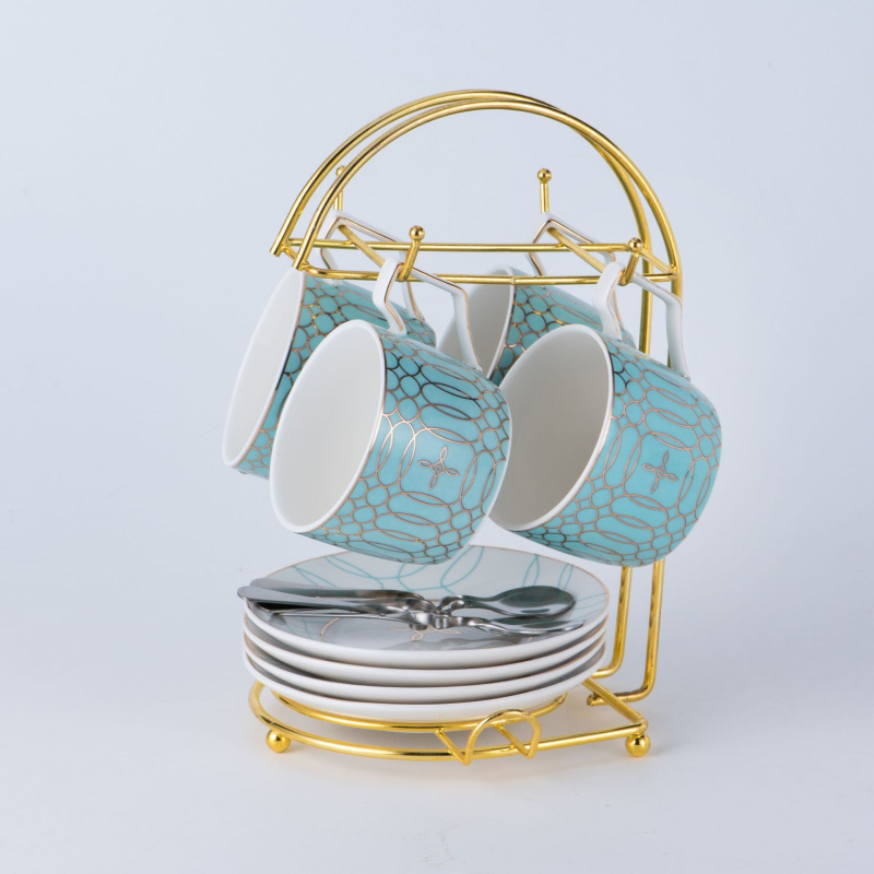 Set Nordic minimalist de cești și farfurioare din ceramică pentru cafea, acasă și la birou