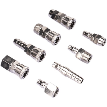 Conectori rapizi de tip C pentru unelte pneumatice — cuplu masculin și feminin, 8 mm, mecanism de blocare, pentru pistol cu aer și compresor
