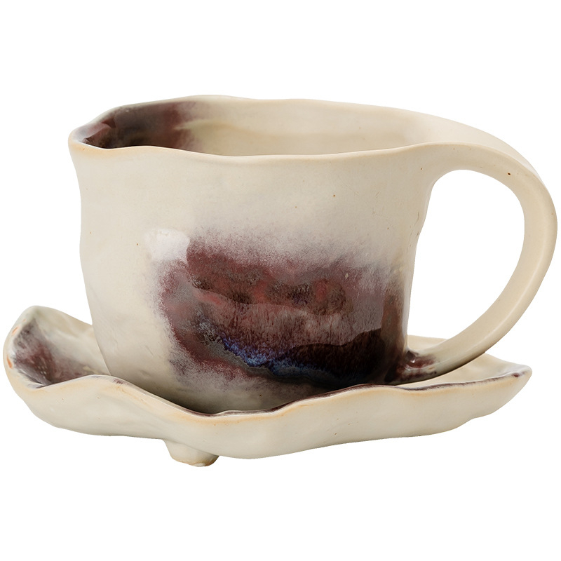 Set de cești de cafea cu fluture, latte art, cești pentru ceai de după-amiază, cadou suvenir, ceramică de înaltă calitate.