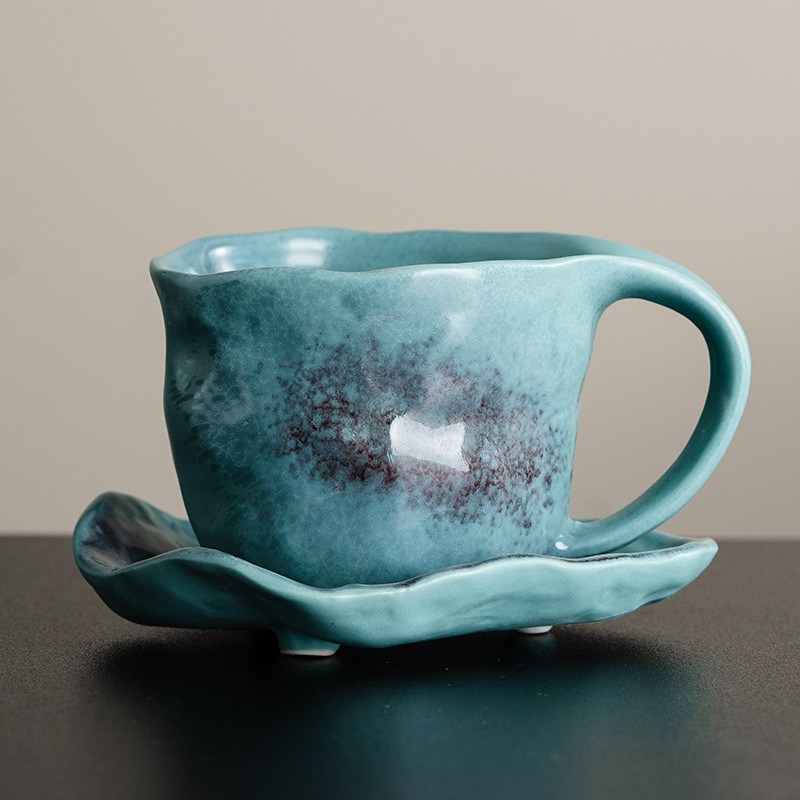 Set de cești de cafea cu fluture, latte art, cești pentru ceai de după-amiază, cadou suvenir, ceramică de înaltă calitate.
