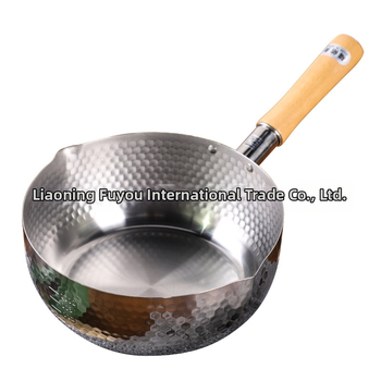 Oală din oțel inoxidabil, cu pereți înalți în stil Yukihira, antiaderentă, ușoară, pentru paste și lapte, diametru 18 cm