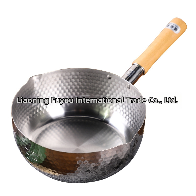 Oală din oțel inoxidabil, cu pereți înalți în stil Yukihira, antiaderentă, ușoară, pentru paste și lapte, diametru 18 cm