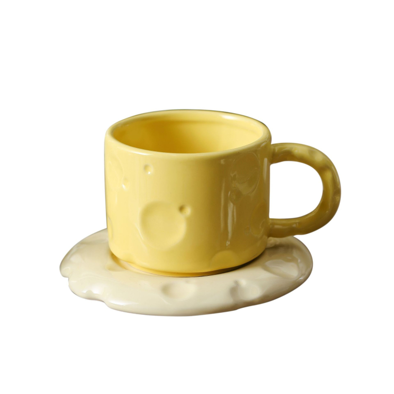 Set de cești și farfurioare pentru cafea, stil nordic, căni latte de înaltă calitate pentru mic dejun acasă și ceai de după-amiază