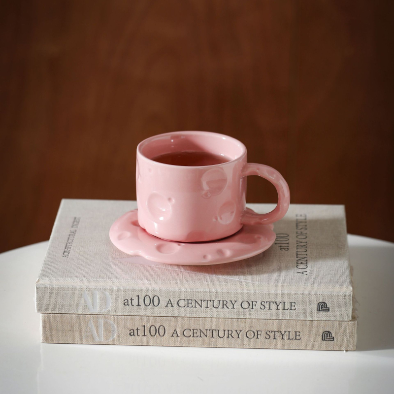 Set de cești și farfurioare pentru cafea, stil nordic, căni latte de înaltă calitate pentru mic dejun acasă și ceai de după-amiază