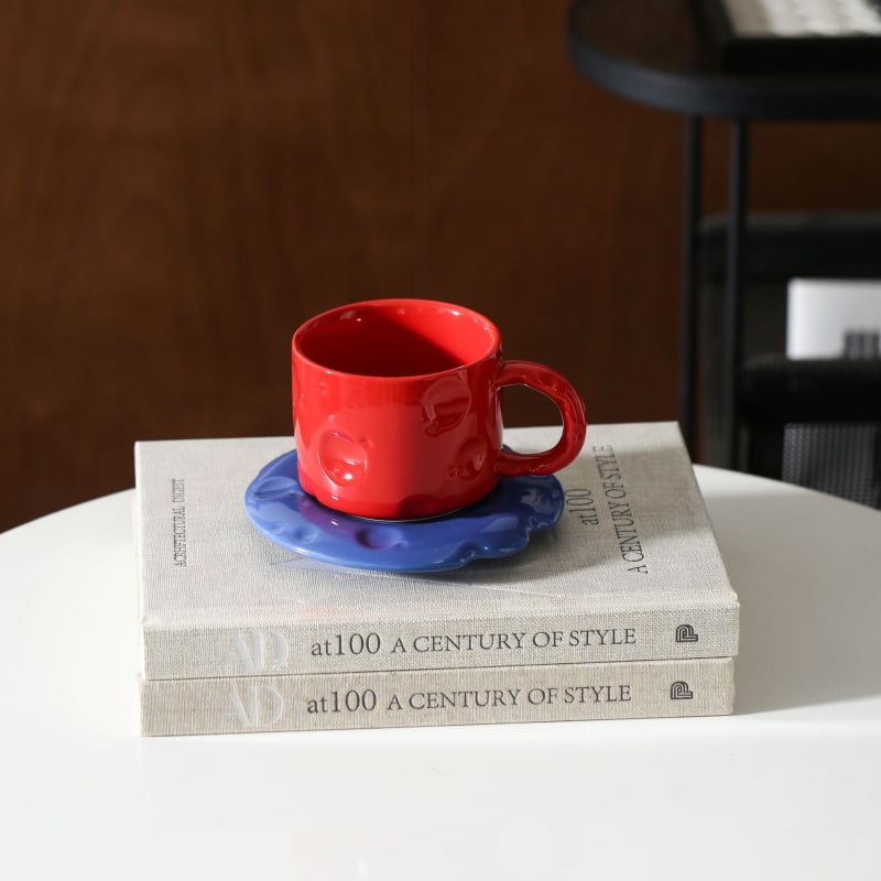 Set de cești și farfurioare pentru cafea, stil nordic, căni latte de înaltă calitate pentru mic dejun acasă și ceai de după-amiază