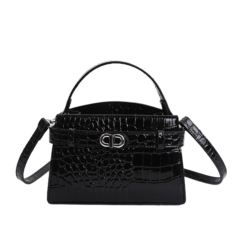Ženska Kelly torba s krokodilskim uzorom u blok bojama, gradientni luksuzni dizajn, za rame i crossbody