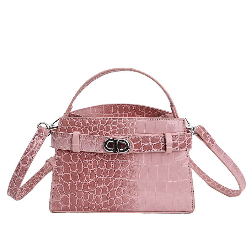 Ženska Kelly torba s krokodilskim uzorom u blok bojama, gradientni luksuzni dizajn, za rame i crossbody