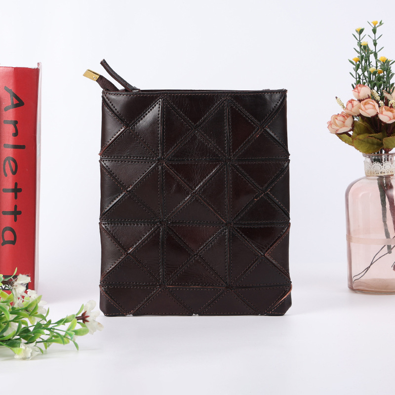 Crossbody torba od kože prvog sloja s biljnim tretmanom, ručno izrađena, svestrana ženska torba za svakodnevnu upotrebu, jednostavan minimalistički geometrijski dizajn, velika kapacita