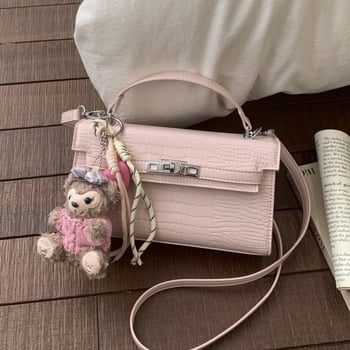 Γυναικεία crossbody από PU δέρμα με μοτίβο κροκοδειλίου, μικρή τετράγωνη σε οριζόντιο σχήμα