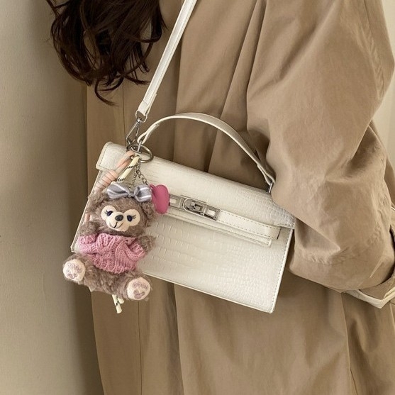 Γυναικεία crossbody από PU δέρμα με μοτίβο κροκοδειλίου, μικρή τετράγωνη σε οριζόντιο σχήμα