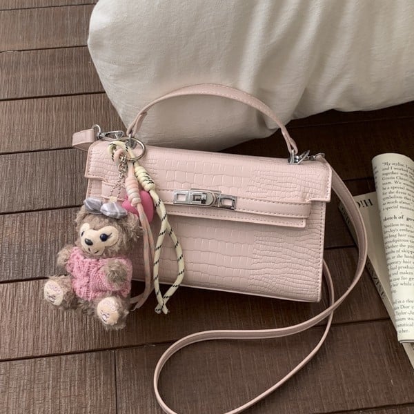 Γυναικεία crossbody από PU δέρμα με μοτίβο κροκοδειλίου, μικρή τετράγωνη σε οριζόντιο σχήμα