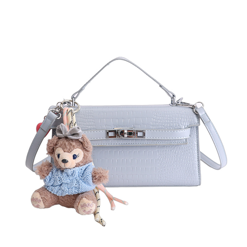 Γυναικεία crossbody από PU δέρμα με μοτίβο κροκοδειλίου, μικρή τετράγωνη σε οριζόντιο σχήμα
