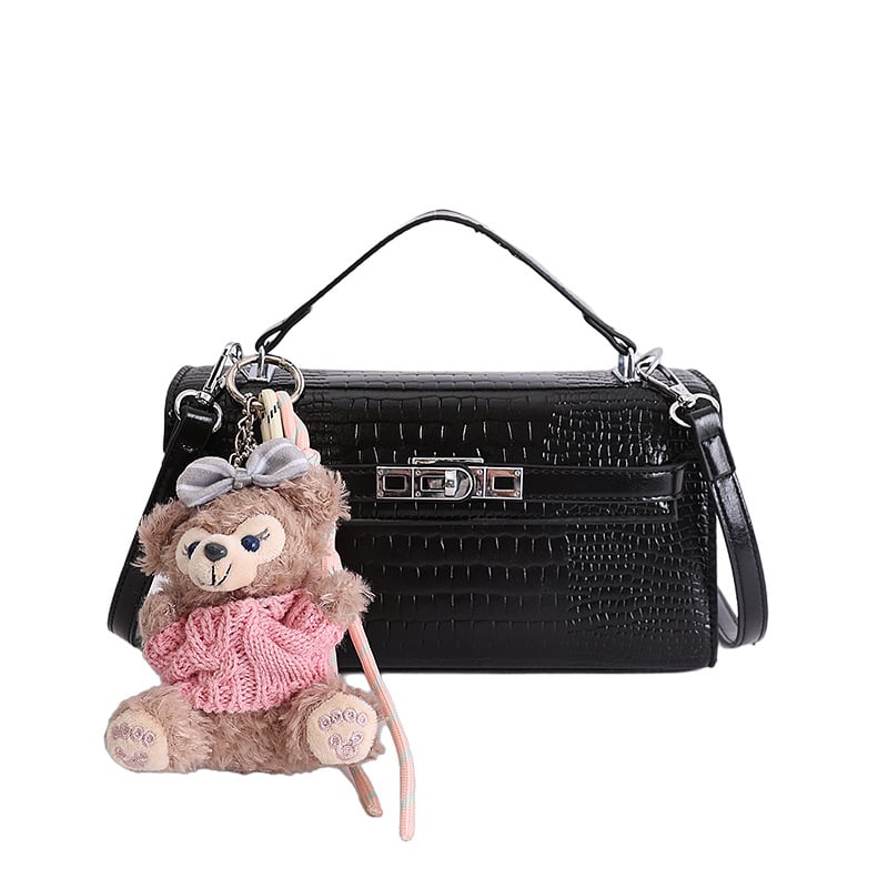 Γυναικεία crossbody από PU δέρμα με μοτίβο κροκοδειλίου, μικρή τετράγωνη σε οριζόντιο σχήμα