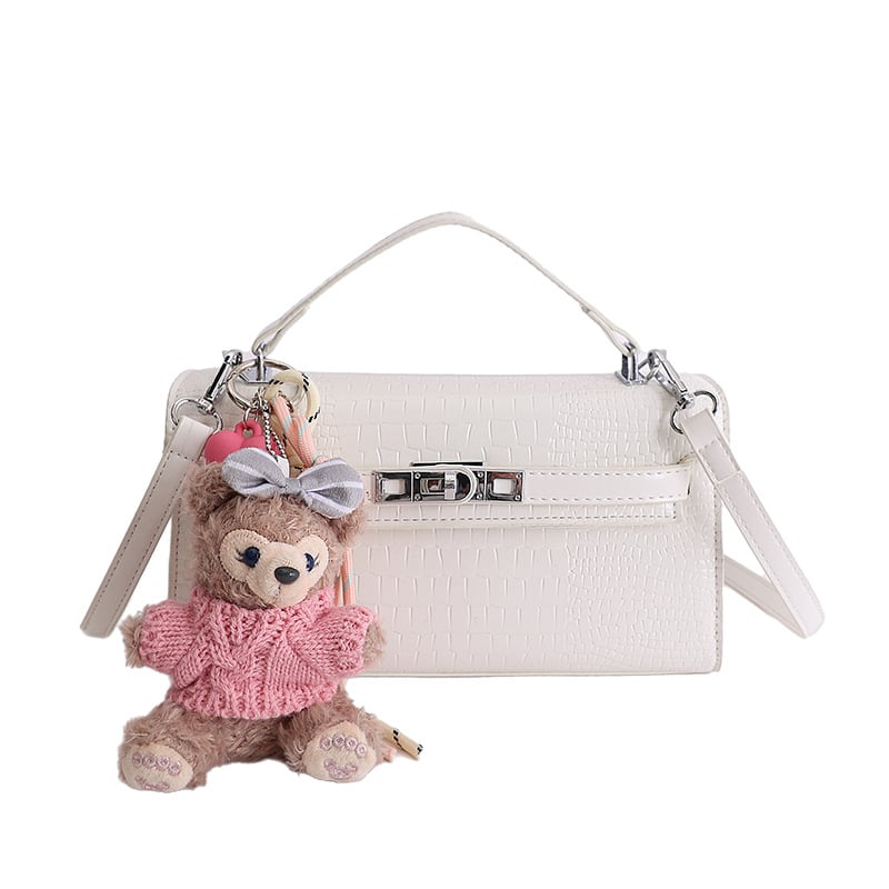 Γυναικεία crossbody από PU δέρμα με μοτίβο κροκοδειλίου, μικρή τετράγωνη σε οριζόντιο σχήμα