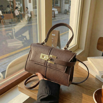 Trapezoidna torba sa kopčom, luksuzna modna torba za rame i mala crossbody torba za žene