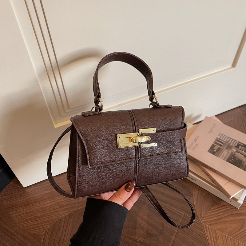 Trapezoidna torba sa kopčom, luksuzna modna torba za rame i mala crossbody torba za žene