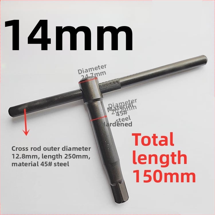 Cheie pentru mandrină cu trei gheare, suport pătrat pentru lame; dimensiuni 8, 10, 12, 13, 14, 17
