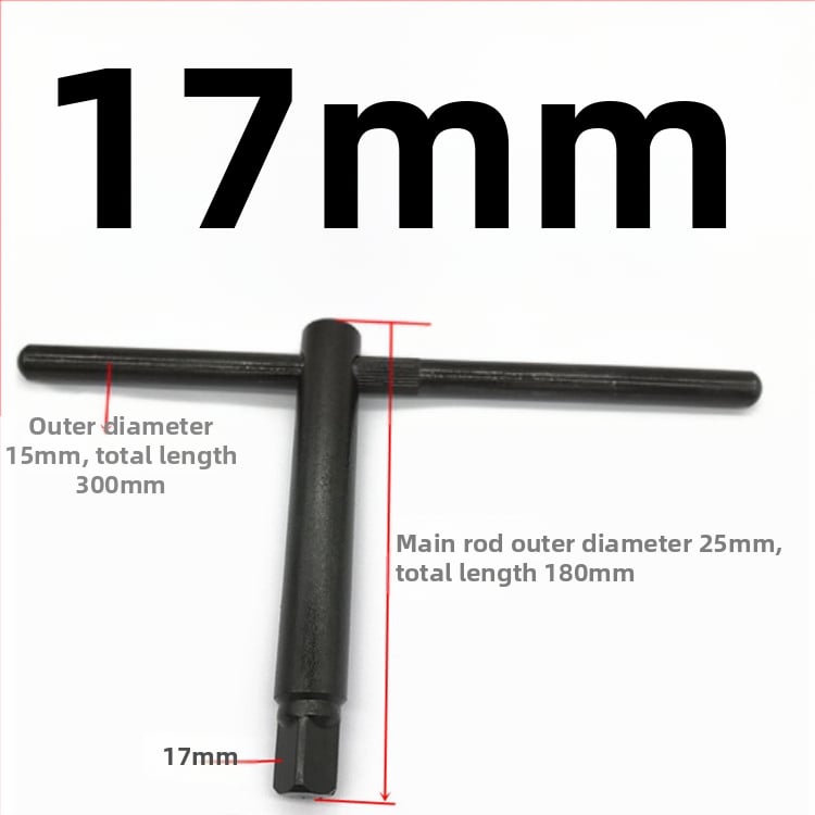 Cheie pentru mandrină cu trei gheare, suport pătrat pentru lame; dimensiuni 8, 10, 12, 13, 14, 17