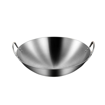 Wok din oțel inoxidabil 410, compatibil cu plite cu inducție, capacitate mare, rezistent la ruginire, pentru uz casnic