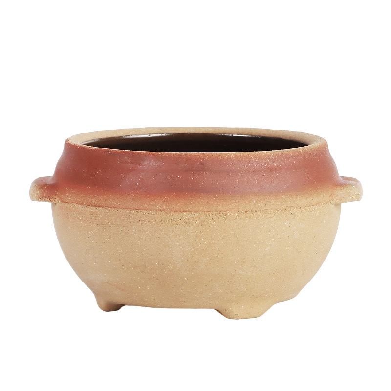 Caserolă din ceramică brută, rezistentă la temperaturi înalte, oală de lut pentru tăiței din orez, stil vechi, pentru gătit direct pe flacără deschisă, fund unic, antiaderent, capacitate sub 1 L
