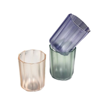 Ceașcă geometrică pentru igiena orală, set cuplu minimalist nordic pentru acasă sau hotel, culoare solidă, dimensiuni 7,6 x 9,8 cm
