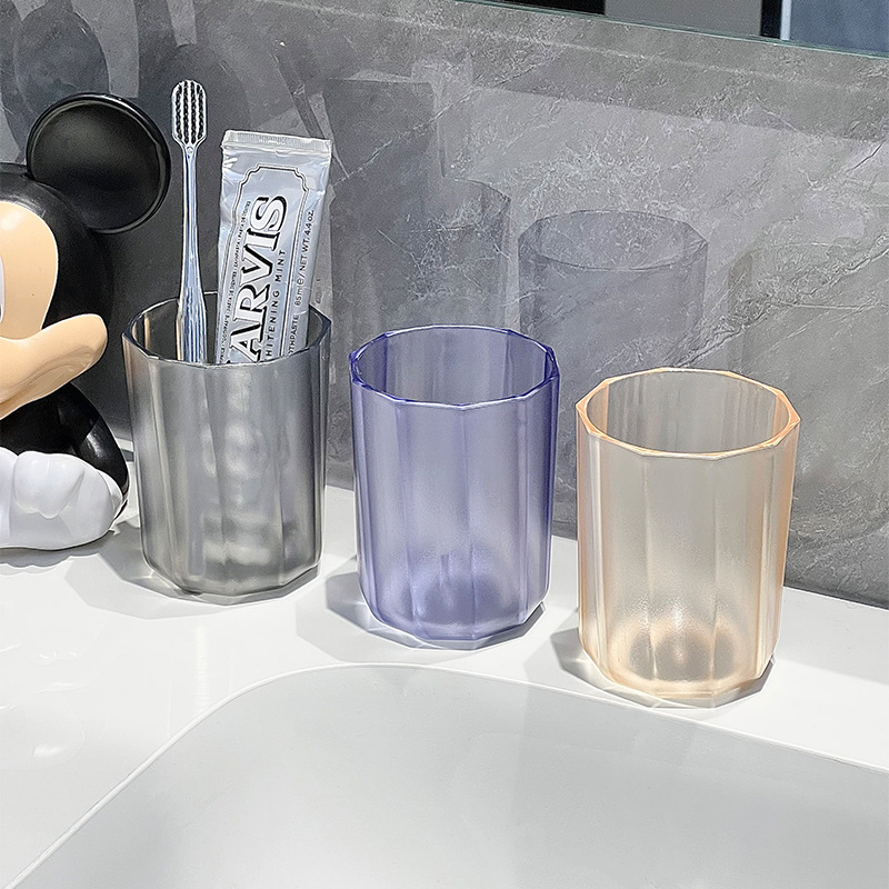 Ceașcă geometrică pentru igiena orală, set cuplu minimalist nordic pentru acasă sau hotel, culoare solidă, dimensiuni 7,6 x 9,8 cm