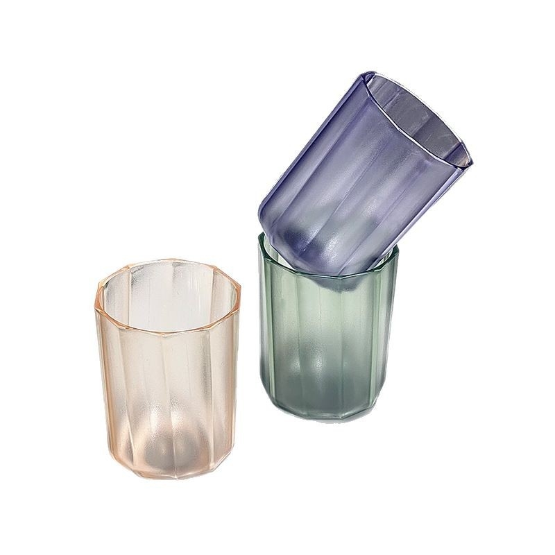 Ceașcă geometrică pentru igiena orală, set cuplu minimalist nordic pentru acasă sau hotel, culoare solidă, dimensiuni 7,6 x 9,8 cm