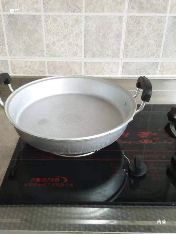 Tigaie tradițională de clătite din aluminiu, aluminiu pur, bază îngroșată, pentru aragaz cu plită plată, turnată manual din aluminiu, fără strat, antiaderent