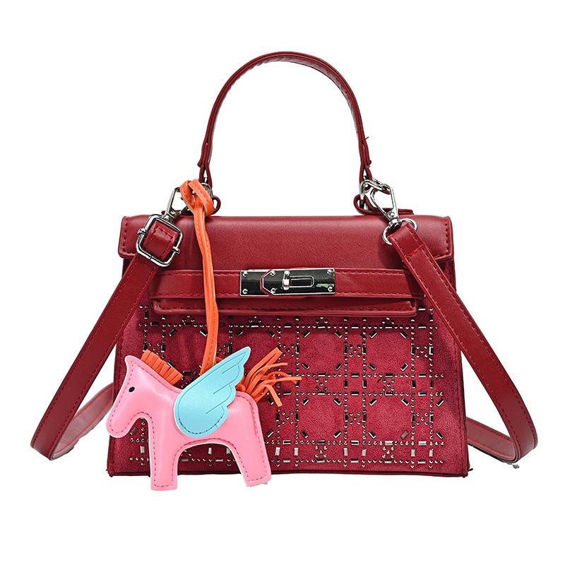 Ženska torba od PU kože, crossbody s jednim remenom, mala kvadratna torba, gradski elegantan casual stil, Kelly inspiriran