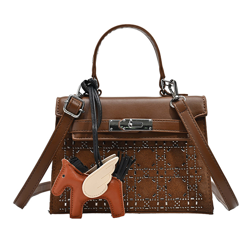 Ženska torba od PU kože, crossbody s jednim remenom, mala kvadratna torba, gradski elegantan casual stil, Kelly inspiriran