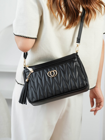 Crossbody torba za žene, ljeto, velika zapremina, luksuzna torba za mobitel, casual i svestrana, dijamantno šivanje i resica