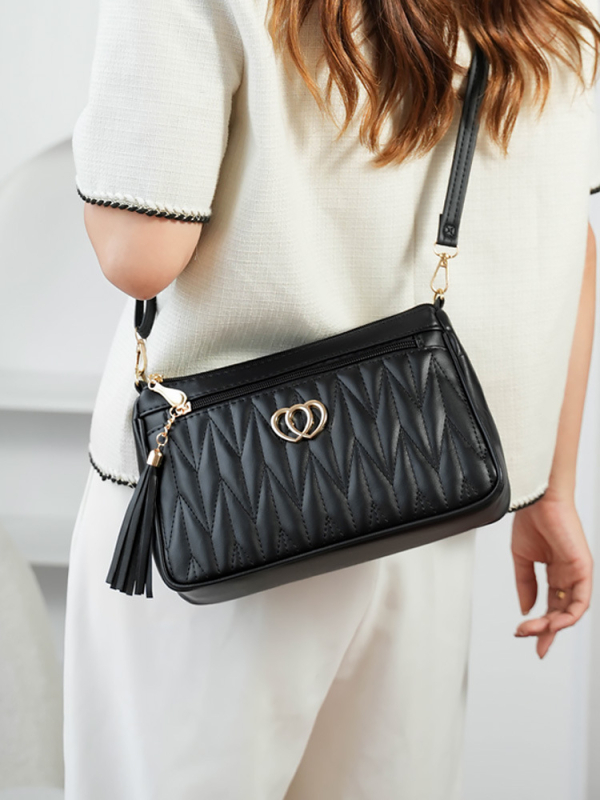 Crossbody torba za žene, ljeto, velika zapremina, luksuzna torba za mobitel, casual i svestrana, dijamantno šivanje i resica