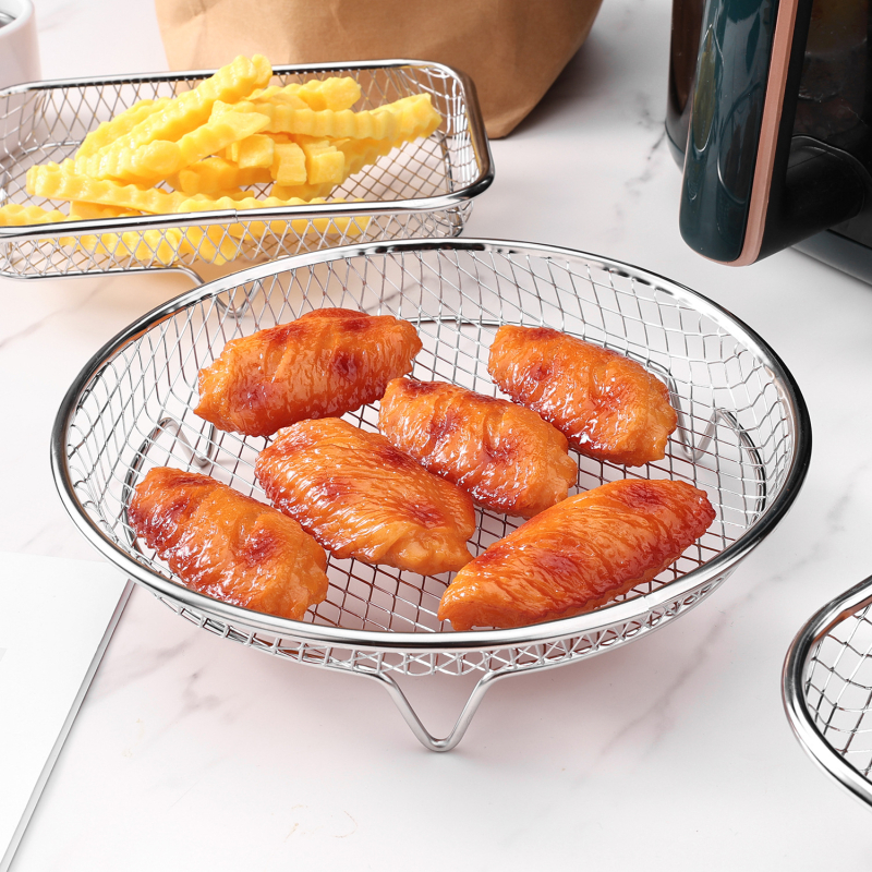 Oțel inoxidabil 304 – Accesorii pentru friteuza cu aer: ramă filtrantă multifuncțională, grătar cu abur/grill, raft de uscare în mai multe niveluri