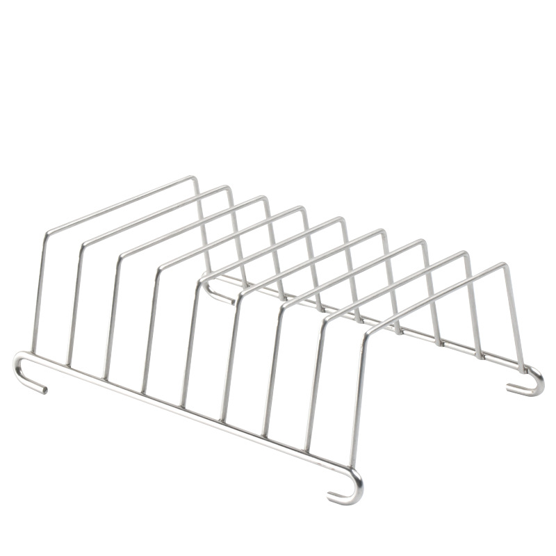 Gril din oțel inoxidabil cu două niveluri, pentru friteuză cu aer – accesorii: raft pătrat, raft pentru abur și pentru pâine
