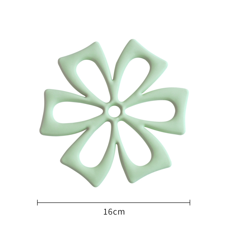 Suporturi de pahare din silicon cu model floral, calitate alimentară, rezistente la temperaturi înalte, plăci de masă izolate termic și suporturi pentru oale