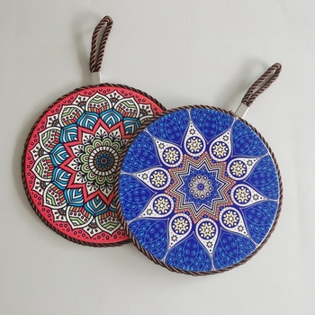 Suporturi ceramice pentru masă cu plută, izolație termică, antiarși, rezistente la ulei, rotunde, model floral, stil boem