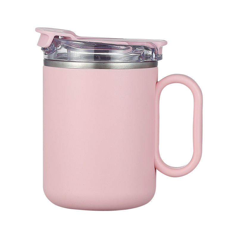 Cană de cafea din oțel inoxidabil 304, cu mâner – portabilă pentru birou