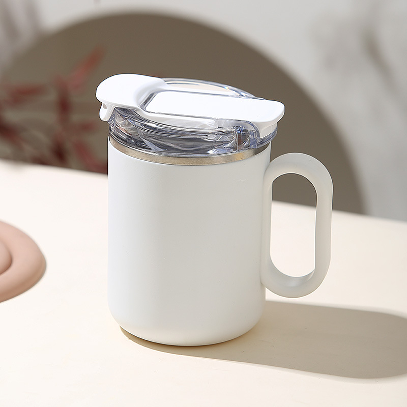 Cană de cafea din oțel inoxidabil 304, cu mâner – portabilă pentru birou
