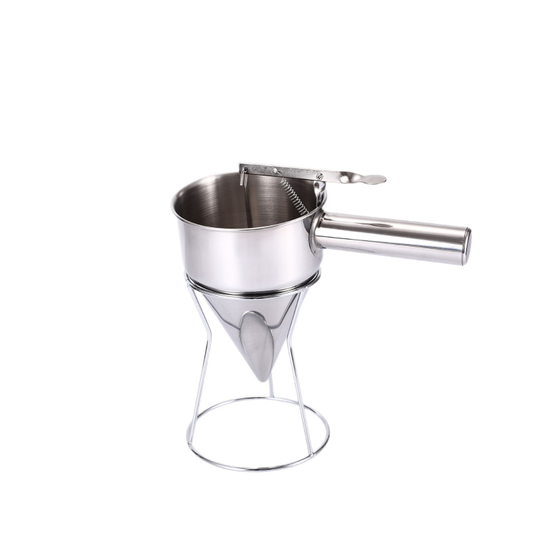 Funnel din oțel inoxidabil pentru takoyaki, distribuitor de lichide manual, unealtă conică
