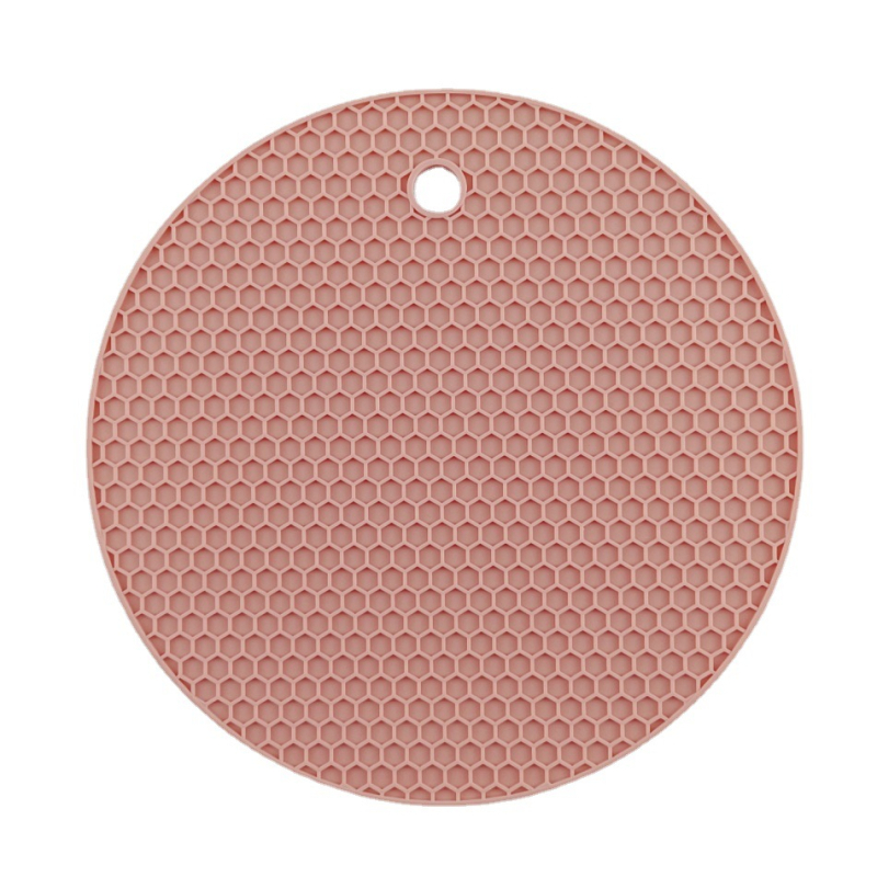 Suport rotund din silicon alimentar, textură faguri, anti-ardere, rezistent la temperaturi înalte, ușor de curățat, pentru boluri și cești, covoraș de masă.