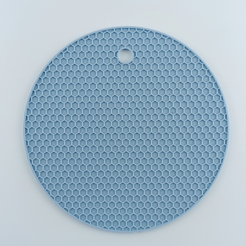 Suport rotund din silicon alimentar, textură faguri, anti-ardere, rezistent la temperaturi înalte, ușor de curățat, pentru boluri și cești, covoraș de masă.