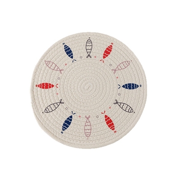 Plăci rotunde nordice imprimate pentru decor interior, suporturi termice pentru cești, covorașe pentru farfurii și boluri, covorașe simple, groase pentru cești de ceai și oale
