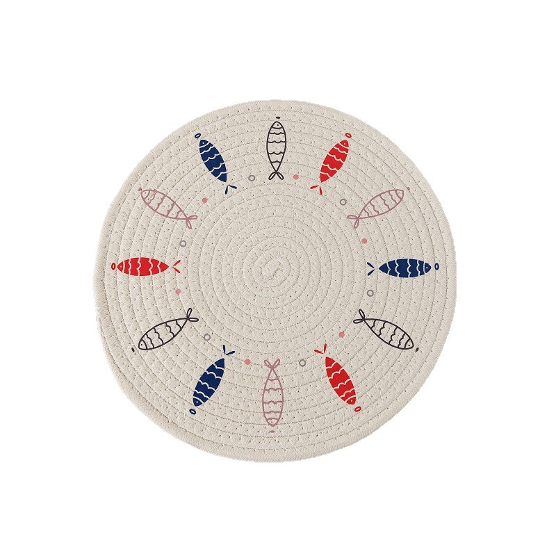 Plăci rotunde nordice imprimate pentru decor interior, suporturi termice pentru cești, covorașe pentru farfurii și boluri, covorașe simple, groase pentru cești de ceai și oale