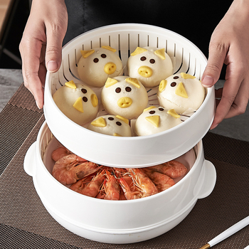 Recipient de aburi pentru microunde – vas multistrat din PP alimentar pentru chifle la aburi și gyoza