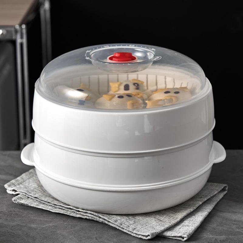 Recipient de aburi pentru microunde – vas multistrat din PP alimentar pentru chifle la aburi și gyoza