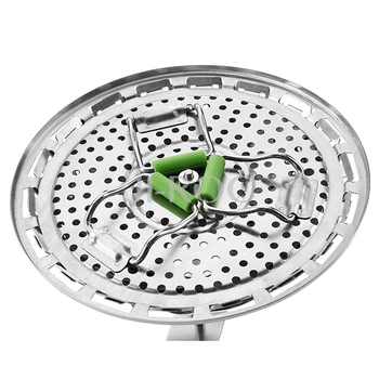 Coș de abur din oțel inoxidabil cu mâner retractabil pentru Instant Pot, diametrul 9–11 inch, multifuncțional