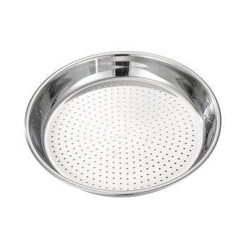 Tavă rotundă pentru aburi din oțel inoxidabil pentru chifle la abur și găluște, tavă de aburi adâncită și îngroșată pentru uz casnic, grilă/raft pentru aburi cu separare de apă