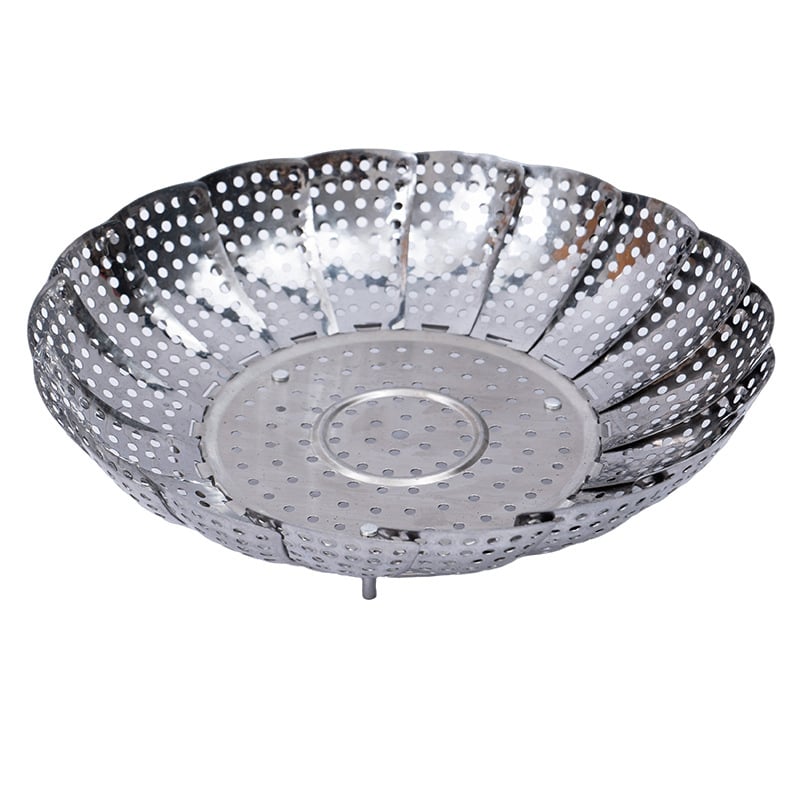 Raft de aburi din oțel inoxidabil, pliabil și telescopic, pentru bucătărie, tavă de aburi multifuncțională